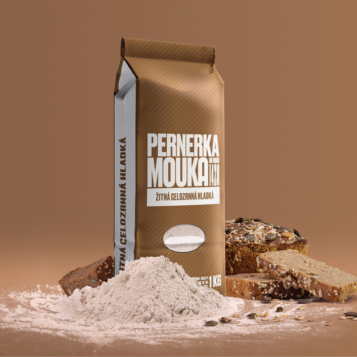 Package design for Pernerka flour.