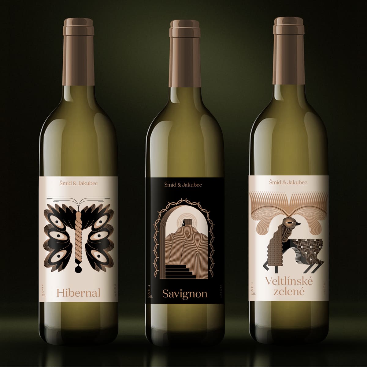 Wines with custom design.
