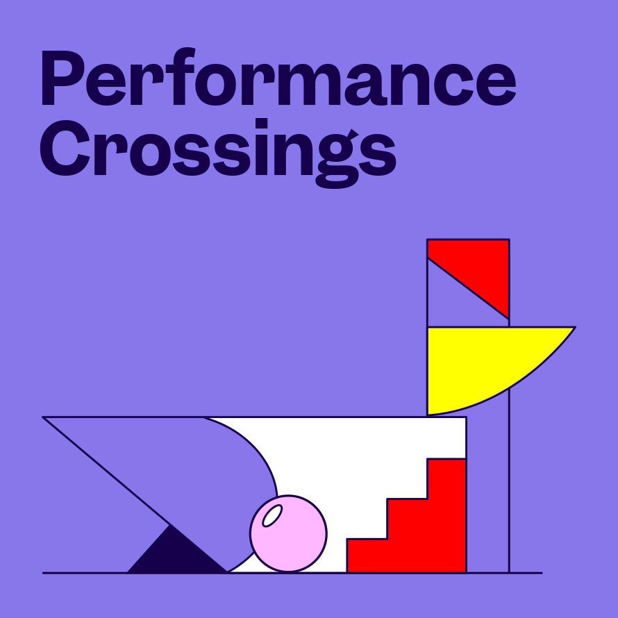 Purple illustrations for Performance Crossing.