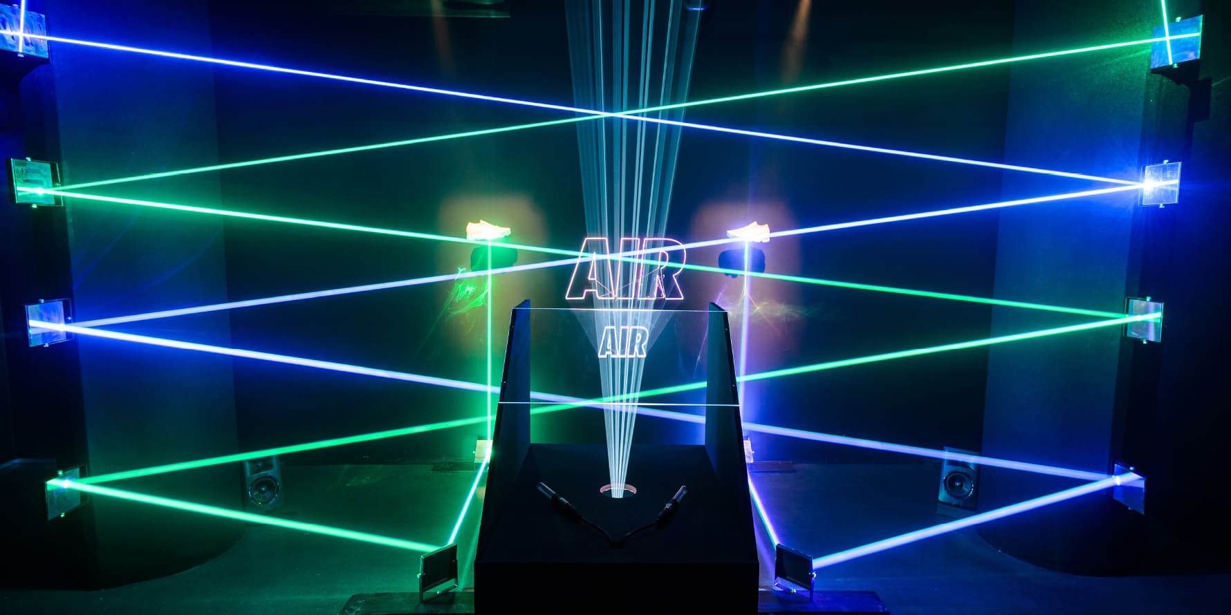 Nike Air Max lasers.